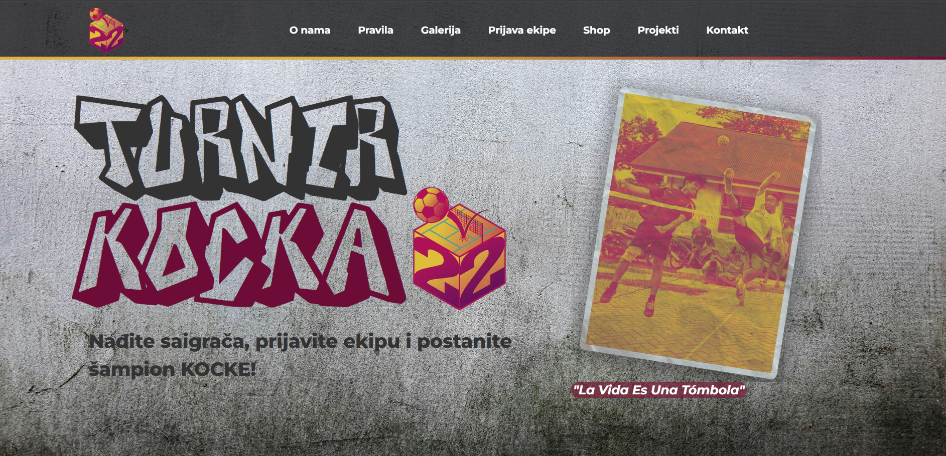 Kocka Tournament Website